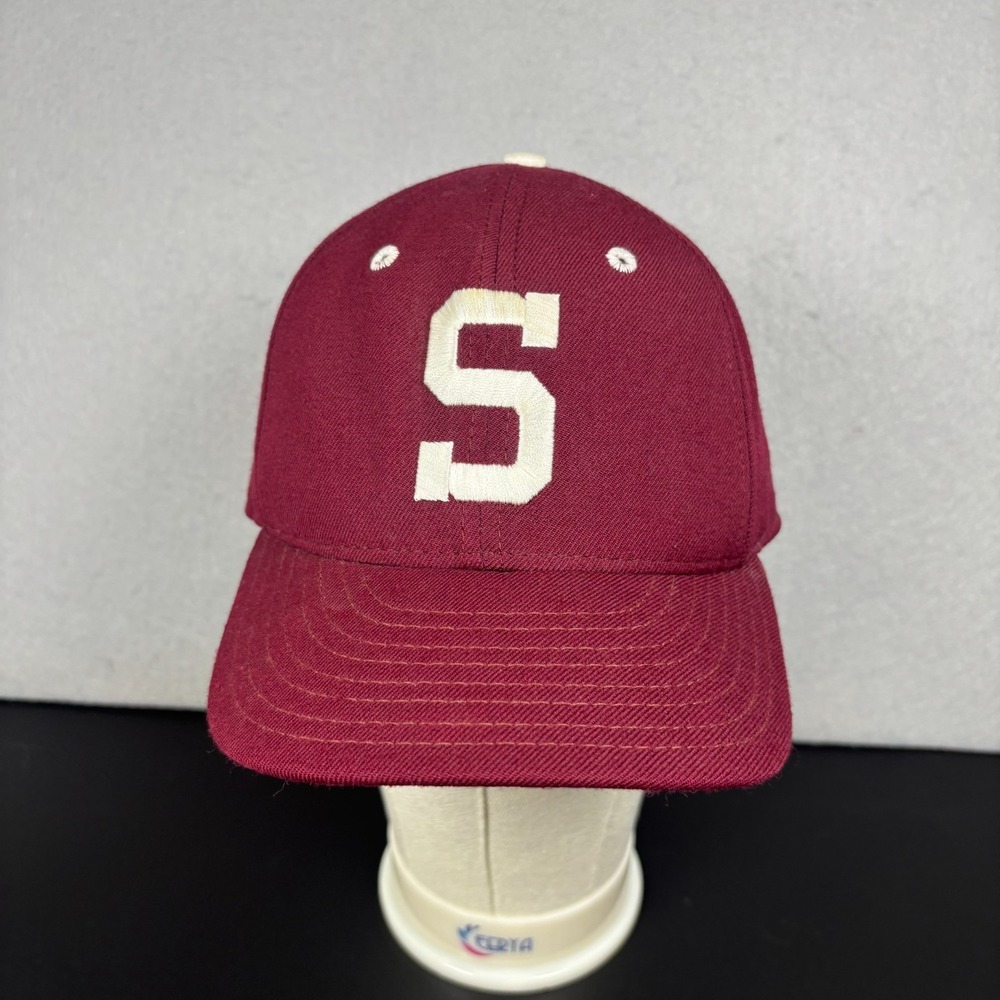 Vintage New Era Stanford Cardinals Wool Hat 7 1/2 Fitted Cap Block S Made In USA